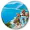 Designart - House Near The Sea Colorful Flowers I - Nautical & Coastal Metal Circle Wall Art